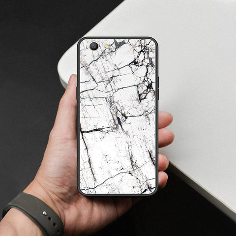 Oppo F1S Cover - White Marble Series 2 - HQ Ultra Shine Premium Infinity Glass Soft Silicon Borders Case