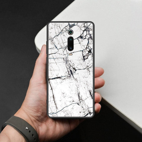 Xiaomi Mi 9T Pro Cover - White Marble Series 2 - HQ Ultra Shine Premium Infinity Glass Soft Silicon Borders Case