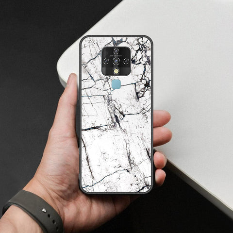 Tecno Camon 16 Pro Cover - White Marble Series 2 - HQ Ultra Shine Premium Infinity Glass Soft Silicon Borders Case