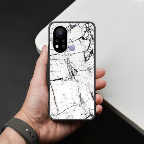 Infinix Hot 11s Cover - White Marble Series 2 - HQ Ultra Shine Premium Infinity Glass Soft Silicon Borders Case