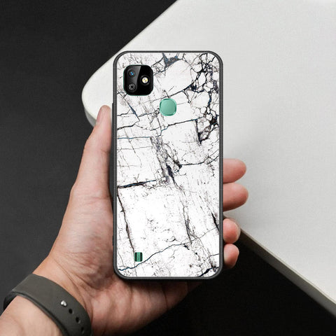 Infinix Smart HD 2021 Cover - White Marble Series 2 - HQ Ultra Shine Premium Infinity Glass Soft Silicon Borders Case