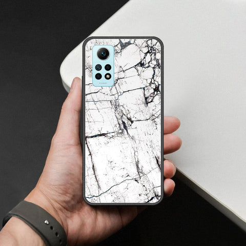 Xiaomi Redmi Note 12 Pro 4G Cover - White Marble Series 2 - HQ Ultra Shine Premium Infinity Glass Soft Silicon Borders Case