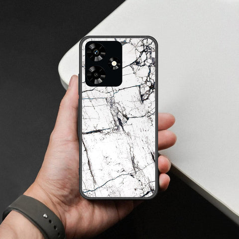 Infinix Hot 30 Cover - White Marble Series 2 - HQ Ultra Shine Premium Infinity Glass Soft Silicon Borders Case