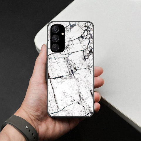 Samsung Galaxy A25 5G Cover - White Marble Series 2 - HQ Ultra Shine Premium Infinity Glass Soft Silicon Borders Case