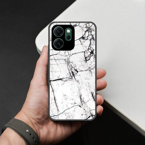 Oppo Reno 14F Cover - White Marble Series 2 - HQ Ultra Shine Premium Infinity Glass Soft Silicon Borders Case