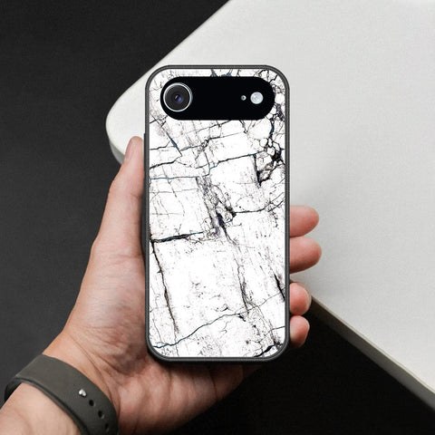 iPhone 17 Air - White Marble Series 2 - HQ Ultra Shine Premium Infinity Glass Soft Silicon Borders Case