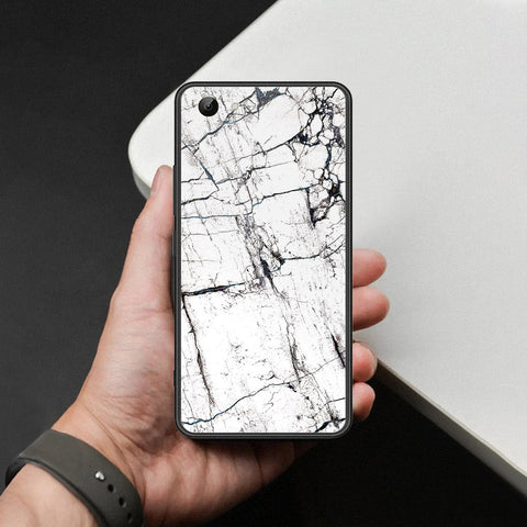 Vivo Y83 Cover - White Marble Series 2 - HQ Ultra Shine Premium Infinity Glass Soft Silicon Borders Case