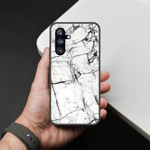Samsung Galaxy A17 Cover - White Marble Series 2 - HQ Ultra Shine Premium Infinity Glass Soft Silicon Borders Case