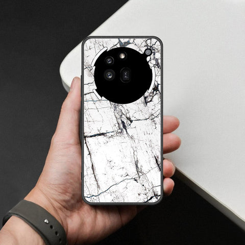 Nothing Phone 3a Pro Cover - White Marble Series 2 - HQ Ultra Shine Premium Infinity Glass Soft Silicon Borders Case