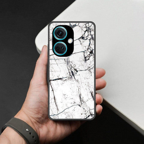 Oppo K11 Cover - White Marble Series 2 - HQ Ultra Shine Premium Infinity Glass Soft Silicon Borders Case