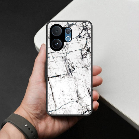 Vivo V60 Cover - White Marble Series 2 - HQ Ultra Shine Premium Infinity Glass Soft Silicon Borders Case