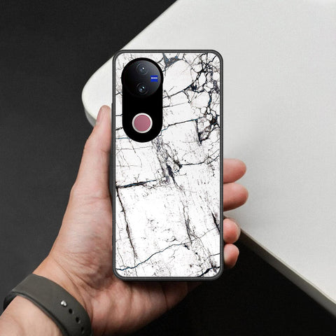 Vivo iQOO Z10R (india)  Cover - White Marble Series 2 - HQ Ultra Shine Premium Infinity Glass Soft Silicon Borders Case