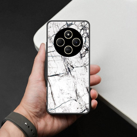 Xiaomi Poco C75 Cover - White Marble Series 2 - HQ Ultra Shine Premium Infinity Glass Soft Silicon Borders Case