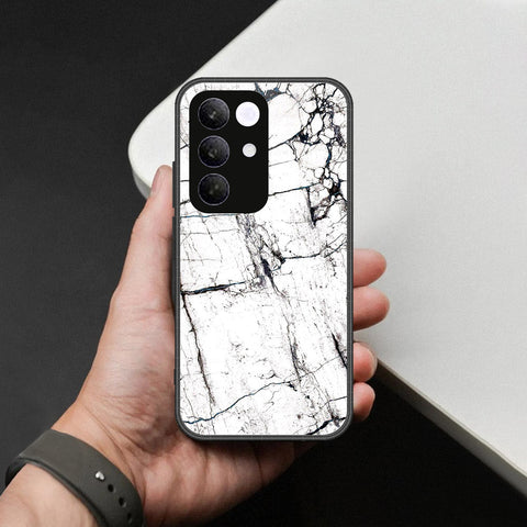 Realme C85 Pro Cover - White Marble Series 2 - HQ Ultra Shine Premium Infinity Glass Soft Silicon Borders Case