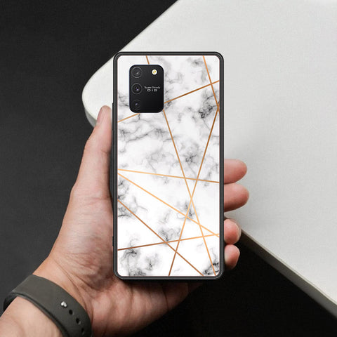 Samsung Galaxy M80s Cover - White Marble Series 2 - HQ Ultra Shine Premium Infinity Glass Soft Silicon Borders Case