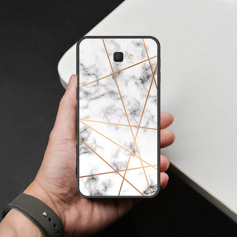 Samsung Galaxy J7 Prime Cover - White Marble Series 2 - HQ Ultra Shine Premium Infinity Glass Soft Silicon Borders Case