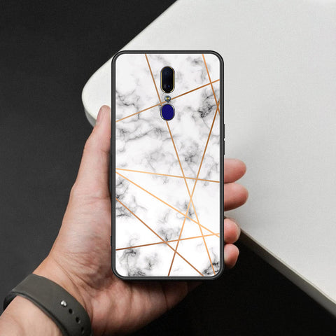 Oppo A9 / A9x Cover - White Marble Series 2 - HQ Ultra Shine Premium Infinity Glass Soft Silicon Borders Case