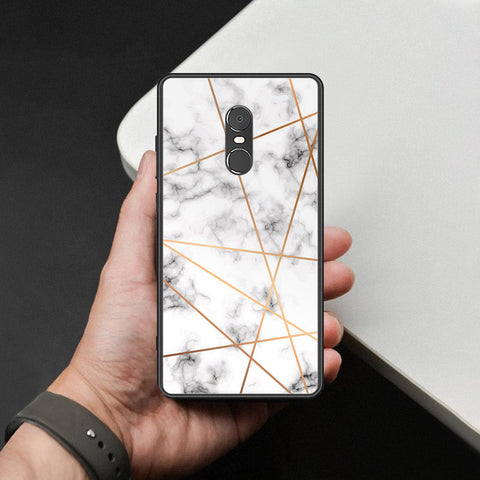 Xiaomi Redmi Note 4 / 4X Cover - White Marble Series 2 - HQ Ultra Shine Premium Infinity Glass Soft Silicon Borders Case