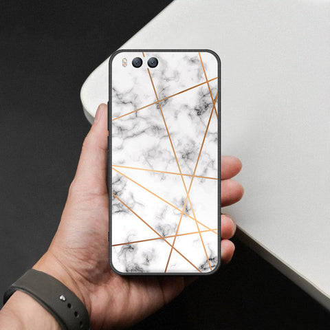 Xiaomi Mi 6 Cover - White Marble Series 2 - HQ Ultra Shine Premium Infinity Glass Soft Silicon Borders Case