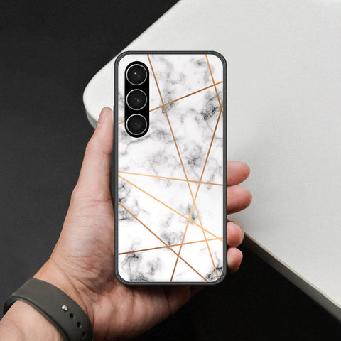 Samsung Galaxy S23 Plus 5G Cover - White Marble Series 2 - HQ Ultra Shine Premium Infinity Glass Soft Silicon Borders Case
