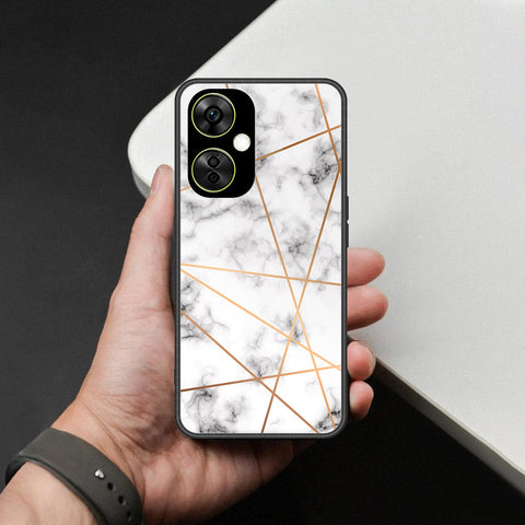 Oppo K11 Cover - White Marble Series 2 - HQ Ultra Shine Premium Infinity Glass Soft Silicon Borders Case