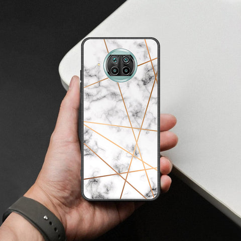 Xiaomi Mi 10T Lite Cover - White Marble Series 2 - HQ Ultra Shine Premium Infinity Glass Soft Silicon Borders Case