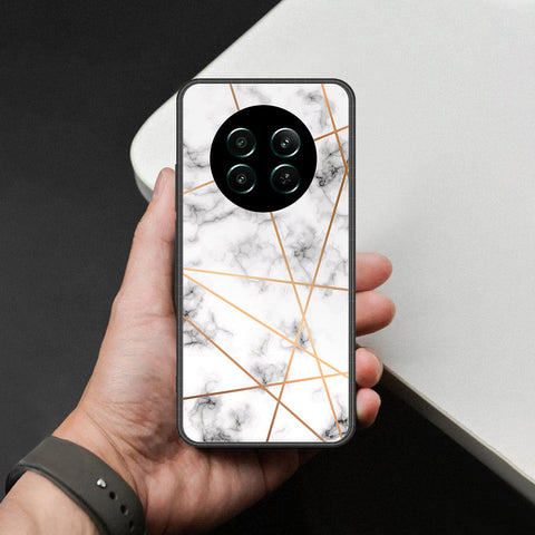 Realme P1 Speed Cover - White Marble Series 2 - HQ Ultra Shine Premium Infinity Glass Soft Silicon Borders Case