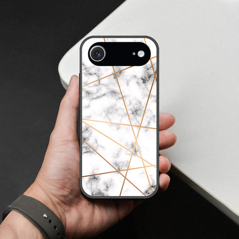 iPhone 17 Air - White Marble Series 2 - HQ Ultra Shine Premium Infinity Glass Soft Silicon Borders Case