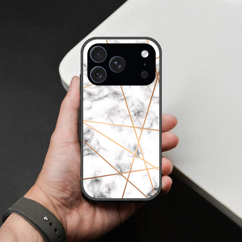 iPhone 17 Pro - White Marble Series 2 - HQ Ultra Shine Premium Infinity Glass Soft Silicon Borders Case