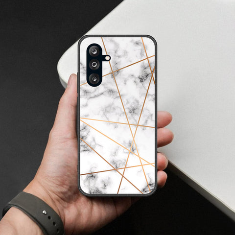 Samsung Galaxy A16 5G Cover - White Marble Series 2 - HQ Ultra Shine Premium Infinity Glass Soft Silicon Borders Case