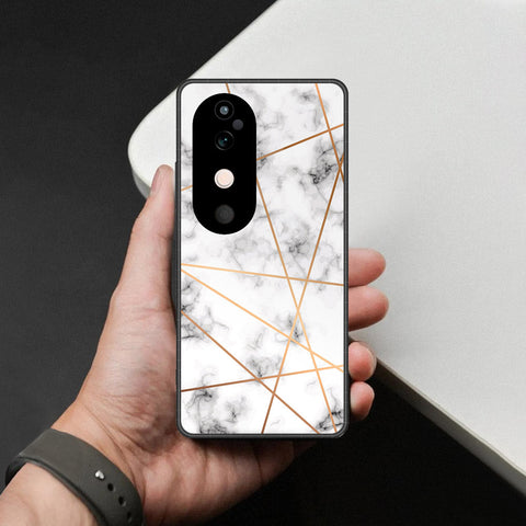 Vivo V40 Pro Cover - White Marble Series 2 - HQ Ultra Shine Premium Infinity Glass Soft Silicon Borders Case