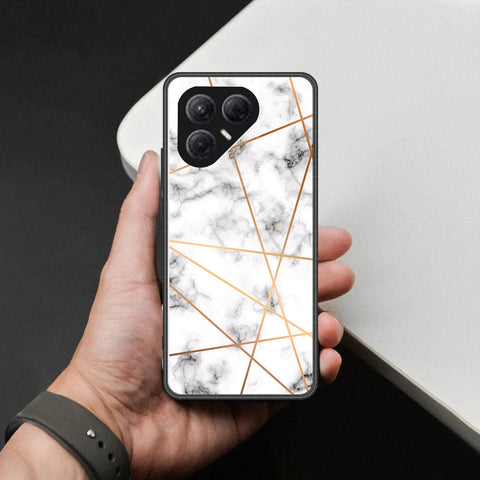 Tecno Pova 7 4G Cover - White Marble Series 2 - HQ Ultra Shine Premium Infinity Glass Soft Silicon Borders Case