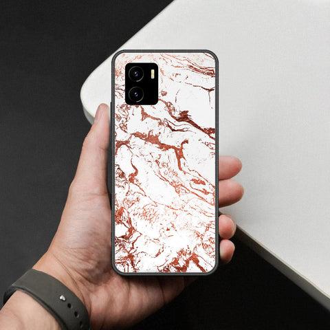 Vivo Y32t Cover - White Marble Series 2 - HQ Ultra Shine Premium Infinity Glass Soft Silicon Borders Case