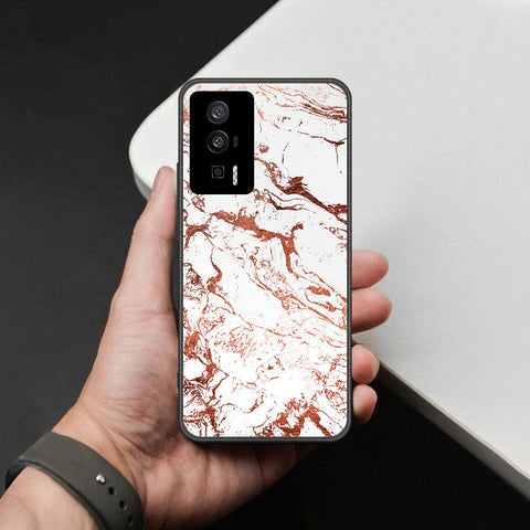 Xiaomi Redmi K60 Cover - White Marble Series 2 - HQ Ultra Shine Premium Infinity Glass Soft Silicon Borders Case