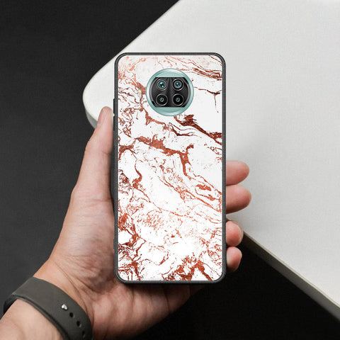 Xiaomi Mi 10T Lite Cover - White Marble Series 2 - HQ Ultra Shine Premium Infinity Glass Soft Silicon Borders Case