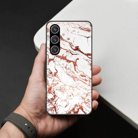 Samsung Galaxy S26 Plus Cover - White Marble Series 2 - HQ Ultra Shine Premium Infinity Glass Soft Silicon Borders Case