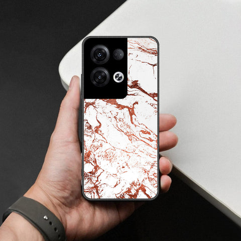 Oppo Reno 8 Pro Plus Cover - White Marble Series 2 - HQ Ultra Shine Premium Infinity Glass Soft Silicon Borders Case