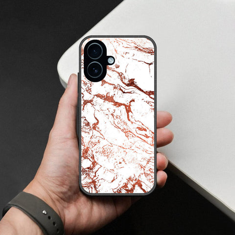iPhone 18 - White Marble Series 2 - HQ Ultra Shine Premium Infinity Glass Soft Silicon Borders Case