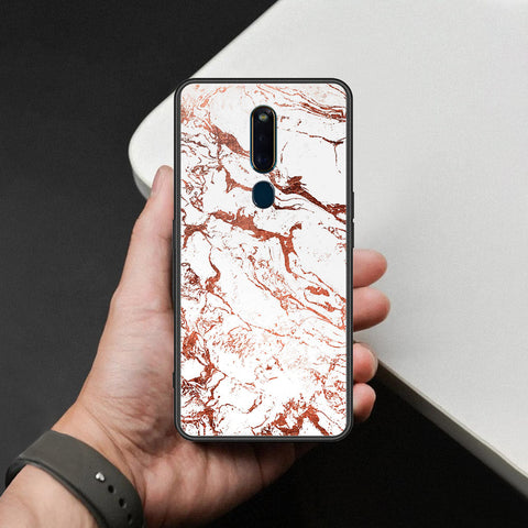 Huawei Honor Play 8A Cover - White Marble Series 2 - HQ Ultra Shine Premium Infinity Glass Soft Silicon Borders Case