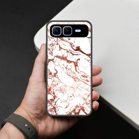 Infinix Smart 10 Plus Cover - White Marble Series 2 - HQ Ultra Shine Premium Infinity Glass Soft Silicon Borders Case