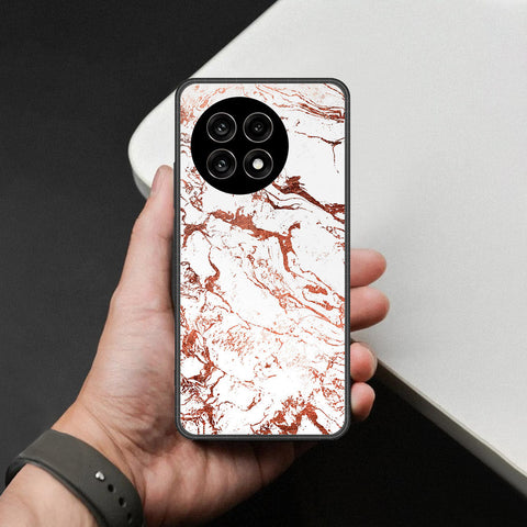 OnePlus Ace 5 Cover - White Marble Series 2 - HQ Ultra Shine Premium Infinity Glass Soft Silicon Borders Case