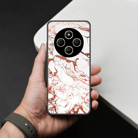 Xiaomi Redmi 14C Cover - White Marble Series 2 - HQ Ultra Shine Premium Infinity Glass Soft Silicon Borders Case