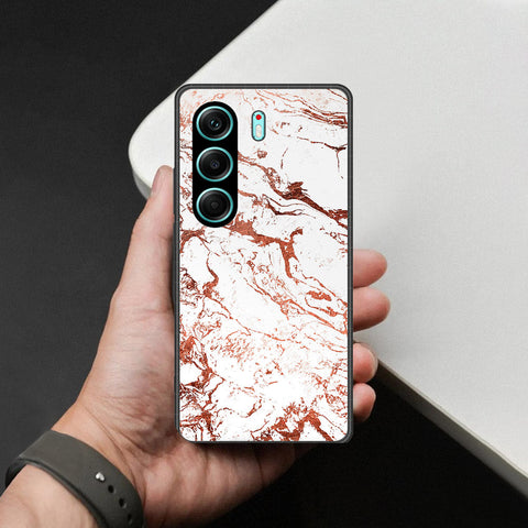 Tecno Camon 40 Pro 5G Cover - White Marble Series 2 - HQ Ultra Shine Premium Infinity Glass Soft Silicon Borders Case