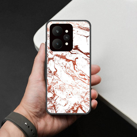 Realme 15 Cover - White Marble Series 2 - HQ Ultra Shine Premium Infinity Glass Soft Silicon Borders Case