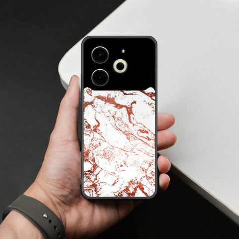 Tecno Pova 6 Pro Cover - White Marble Series 2 - HQ Ultra Shine Premium Infinity Glass Soft Silicon Borders Case