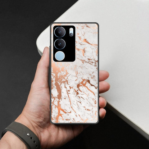 Vivo S17t Cover - White Marble Series 2 - HQ Ultra Shine Premium Infinity Glass Soft Silicon Borders Case