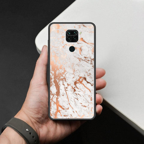 Xiaomi Redmi 10X 4G Cover - White Marble Series 2 - HQ Ultra Shine Premium Infinity Glass Soft Silicon Borders Case