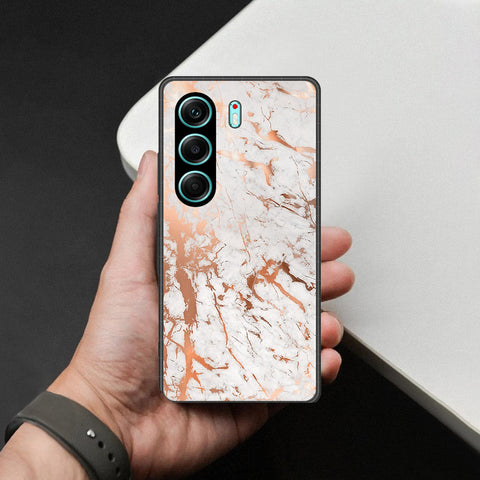 Tecno Camon 40 Pro Cover - White Marble Series 2 - HQ Ultra Shine Premium Infinity Glass Soft Silicon Borders Case