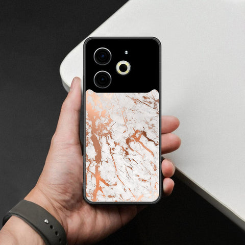 Tecno Pova 6 Pro Cover - White Marble Series 2 - HQ Ultra Shine Premium Infinity Glass Soft Silicon Borders Case
