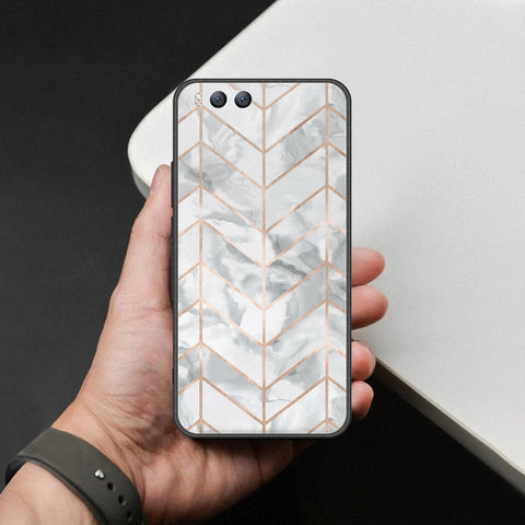 Xiaomi Mi 6 Cover - White Marble Series 2 - HQ Ultra Shine Premium Infinity Glass Soft Silicon Borders Case